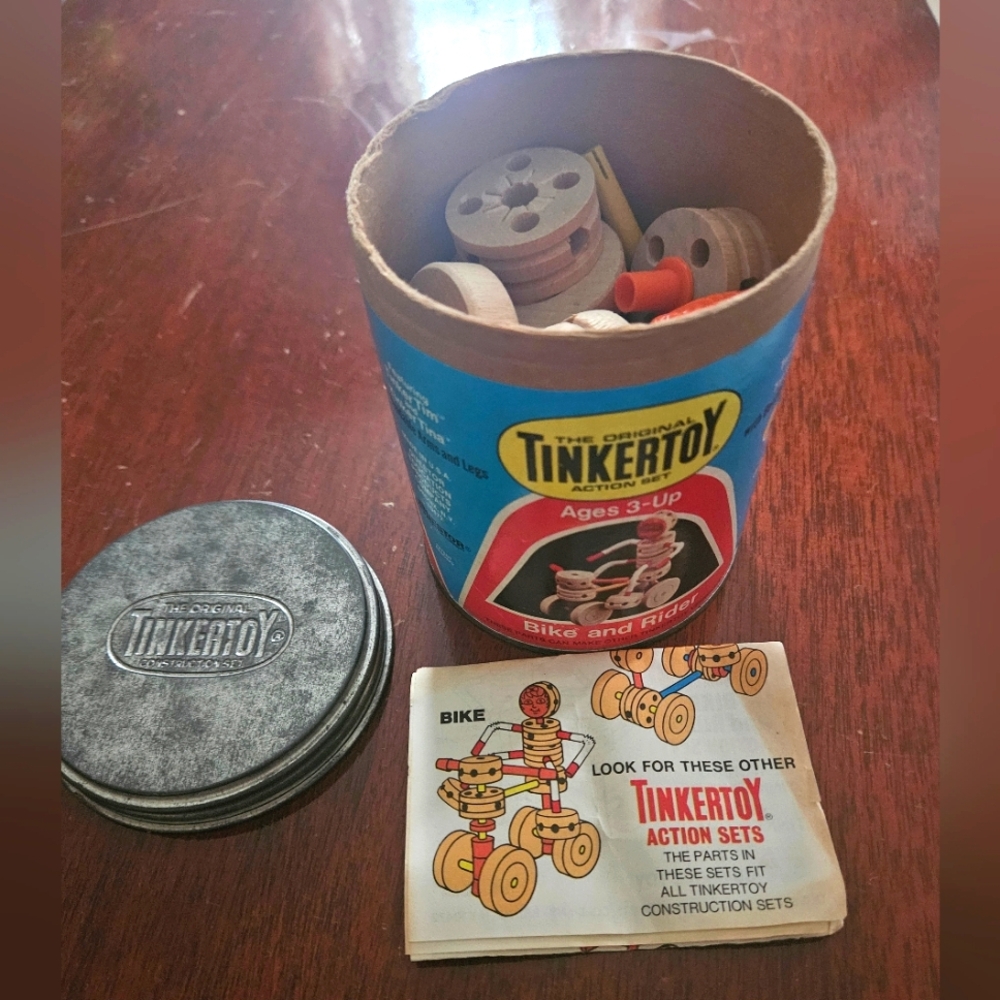 Vintage Early 70s Tinker Toy Kit No. 196